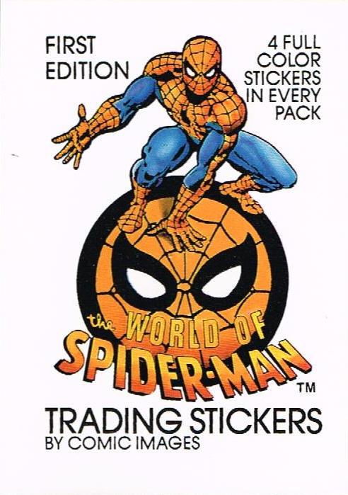 PACKS 1988 WORLD of SPIDER-MAN with Header & Trailer Comic Images Sticker Cards 