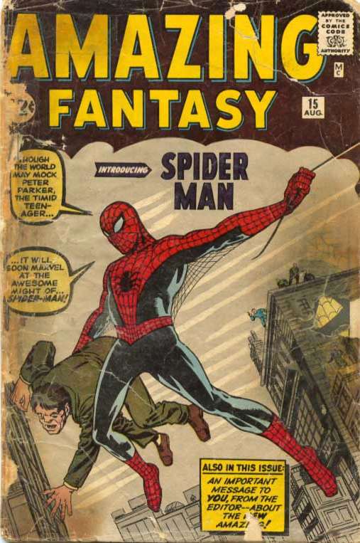 Spider Man's 1st Appearance by Ditko and Lee! Amazing Fantasy 15! 