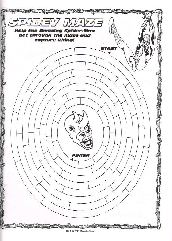 Spider Man Maze Printable Printable Word Searches